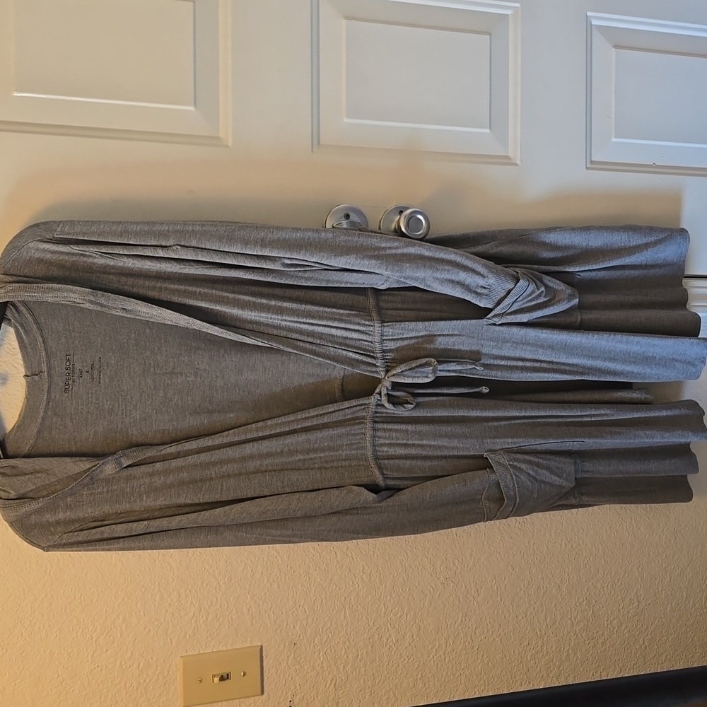 Torrid size 4 super soft grey hooded cardigan